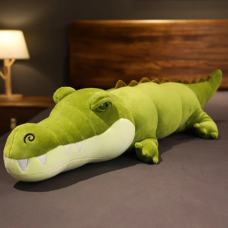 Giant Large Crocodile Plush Toy Pillow – Soft Stuffed Croc in 80–180cm, Multiple Colours