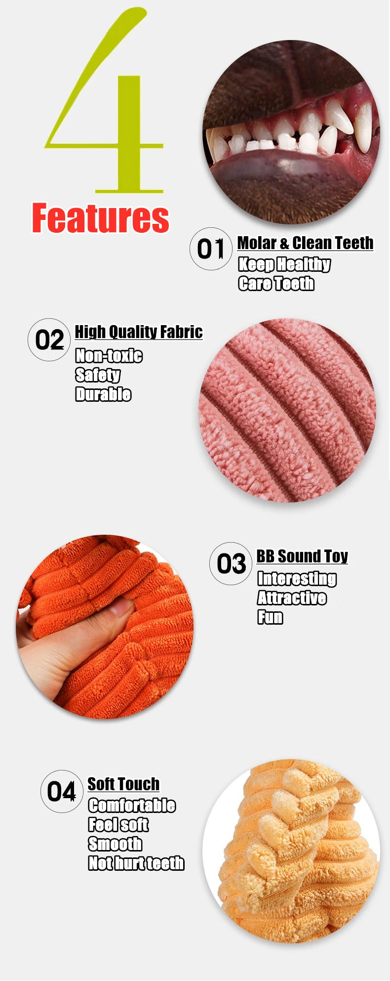 Animal Squeaky Dog Toy Plush – Soft Animal Chew for Small Medium Large Dog