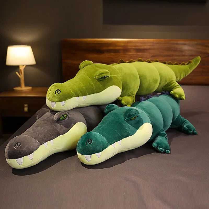 Giant Large Crocodile Plush Toy Pillow – Soft Stuffed Croc in 80–180cm, Multiple Colours