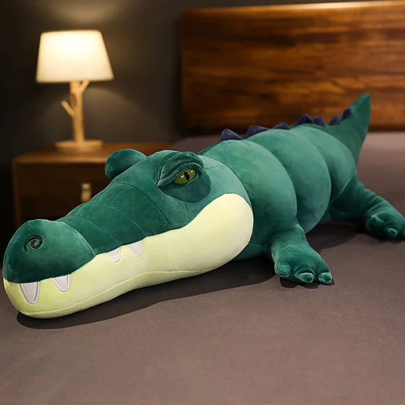 Giant Large Crocodile Plush Toy Pillow – Soft Stuffed Croc in 80–180cm, Multiple Colours