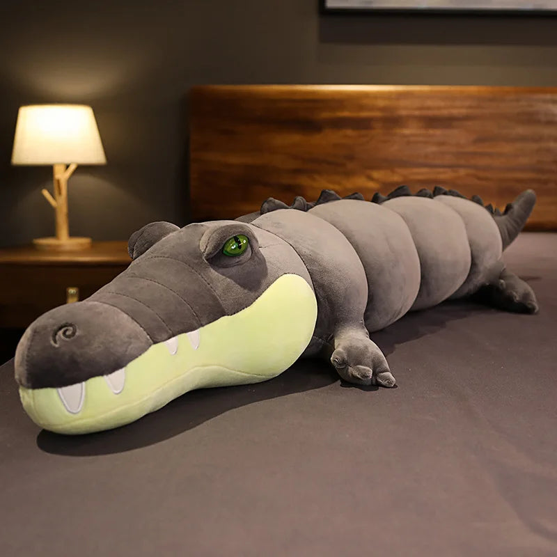 Giant Large Crocodile Plush Toy Pillow – Soft Stuffed Croc in 80–180cm, Multiple Colours