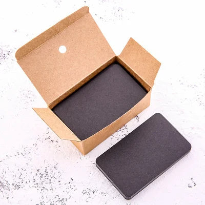 100pcs Kraft Paper Blank Cards – Message, Thank You, Business, Price Tags Bookmark Cards