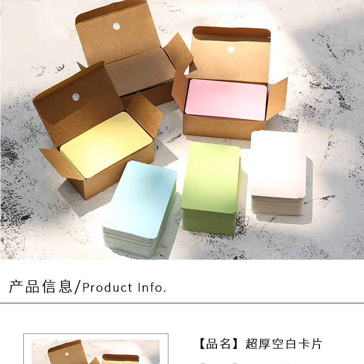 100pcs Kraft Paper Blank Cards – Message, Thank You, Business, Price Tags Bookmark Cards