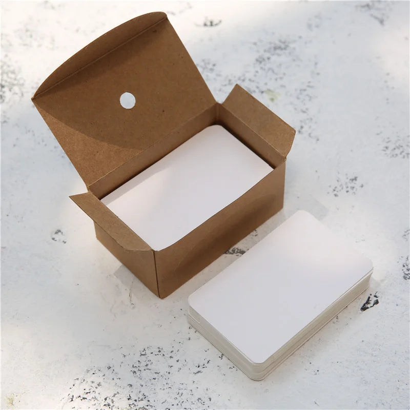 100pcs Kraft Paper Blank Cards – Message, Thank You, Business, Price Tags Bookmark Cards