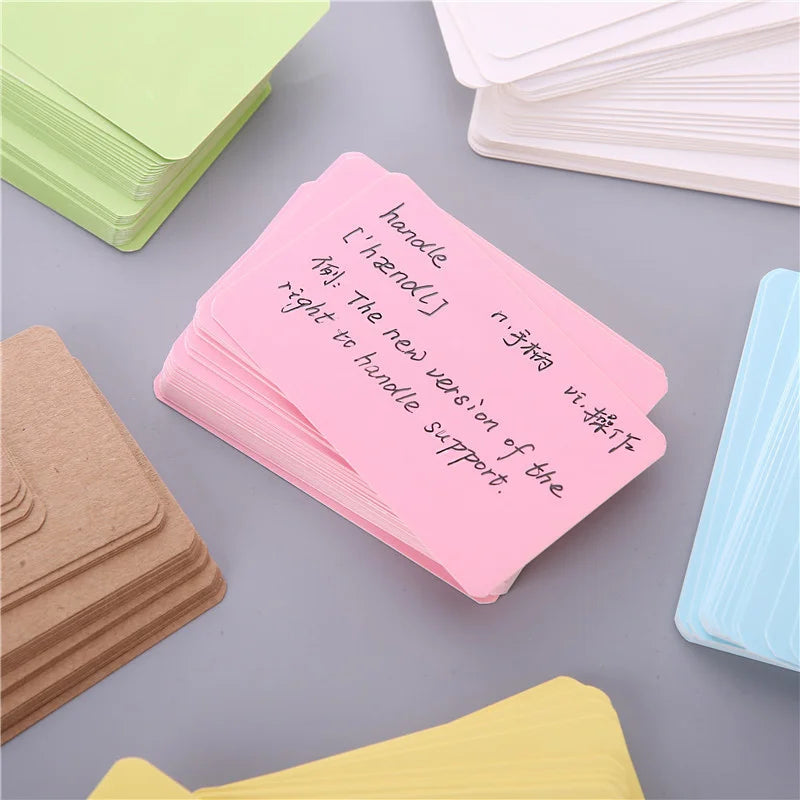 100pcs Kraft Paper Blank Cards – Message, Thank You, Business, Price Tags Bookmark Cards