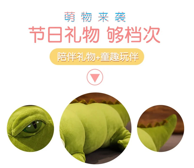 Giant Large Crocodile Plush Toy Pillow – Soft Stuffed Croc in 80–180cm, Multiple Colours