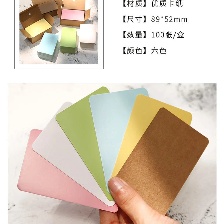 100pcs Kraft Paper Blank Cards – Message, Thank You, Business, Price Tags Bookmark Cards