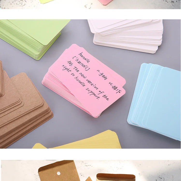 100pcs Kraft Paper Blank Cards – Message, Thank You, Business, Price Tags Bookmark Cards