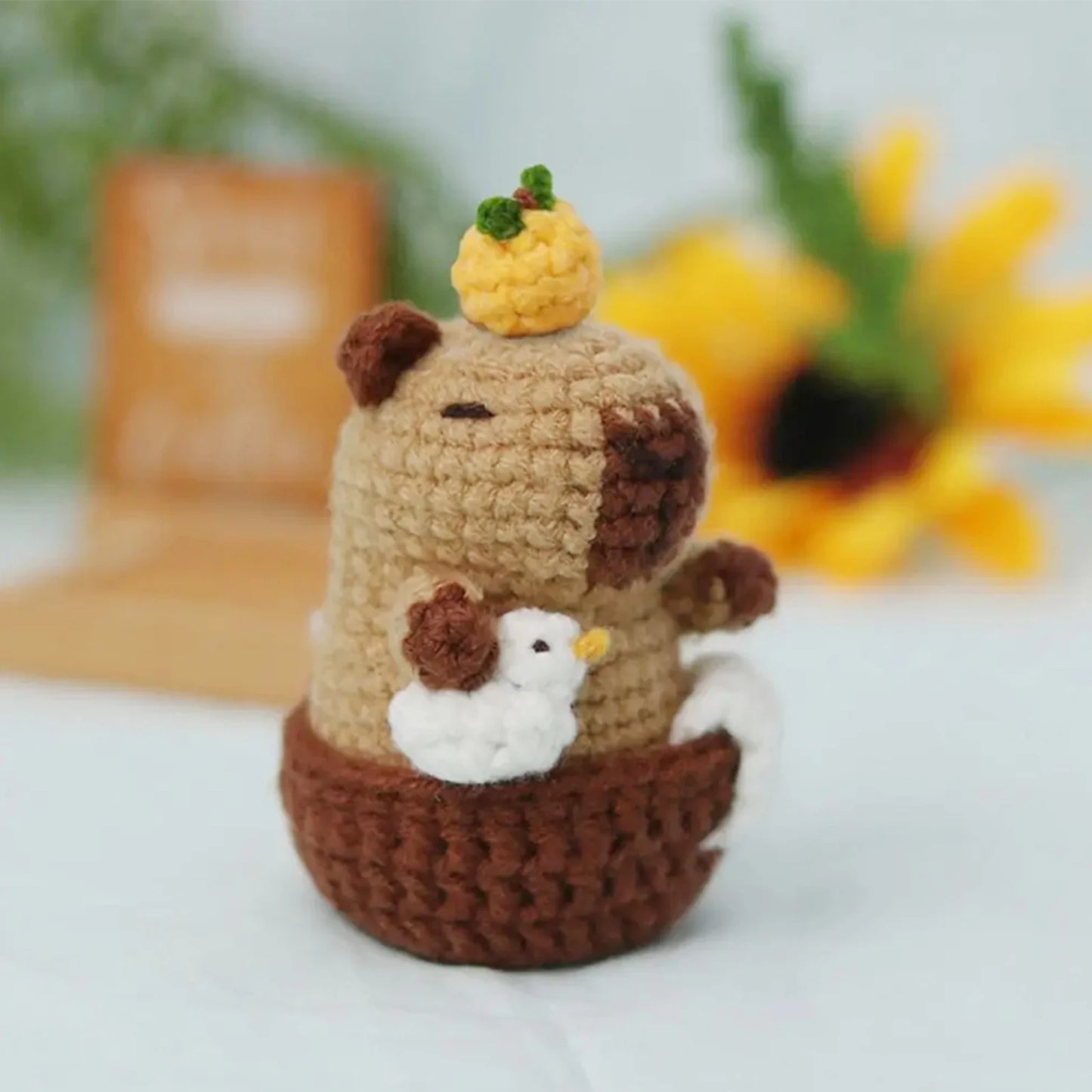 Capybara DIY Crochet Kits, Cute Animal Crochet Craft Kit Set for Beginners