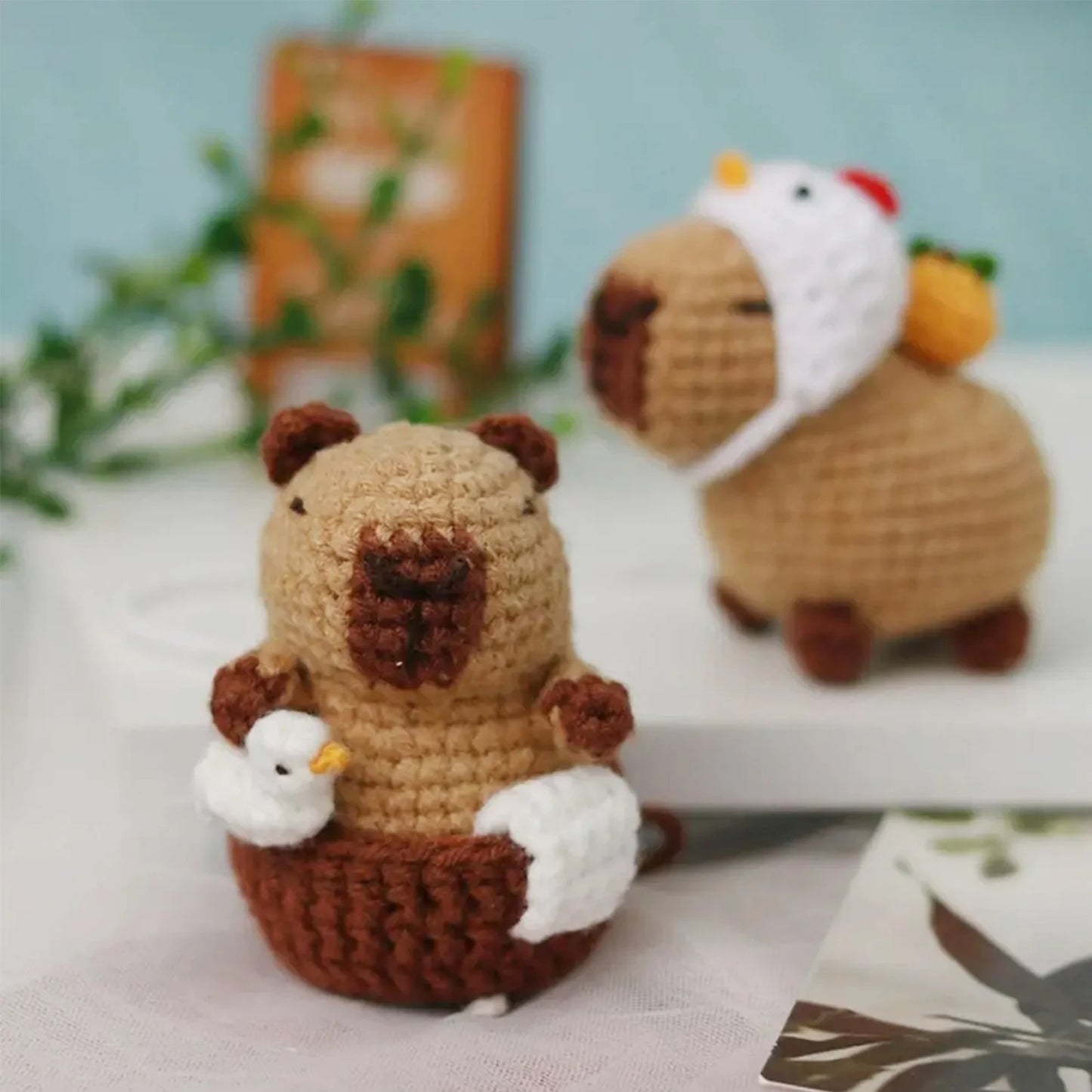 Capybara DIY Crochet Kits, Cute Animal Crochet Craft Kit Set for Beginners
