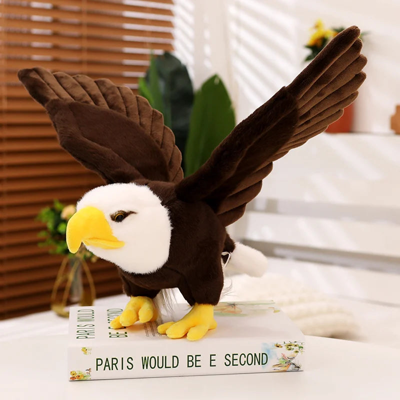 60cm/90cm Large Bald Eagle Plush Toy – Lifelike White-Head Eagle Bird Soft Stuffed Toy