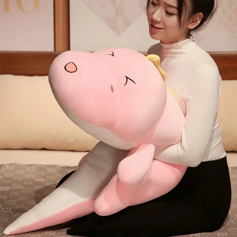 Giant 80-150cm Long Dinosaur Crocodile Plush – Soft Cartoon Plush in Green, Pink, Blue, Yellow, or Purple
