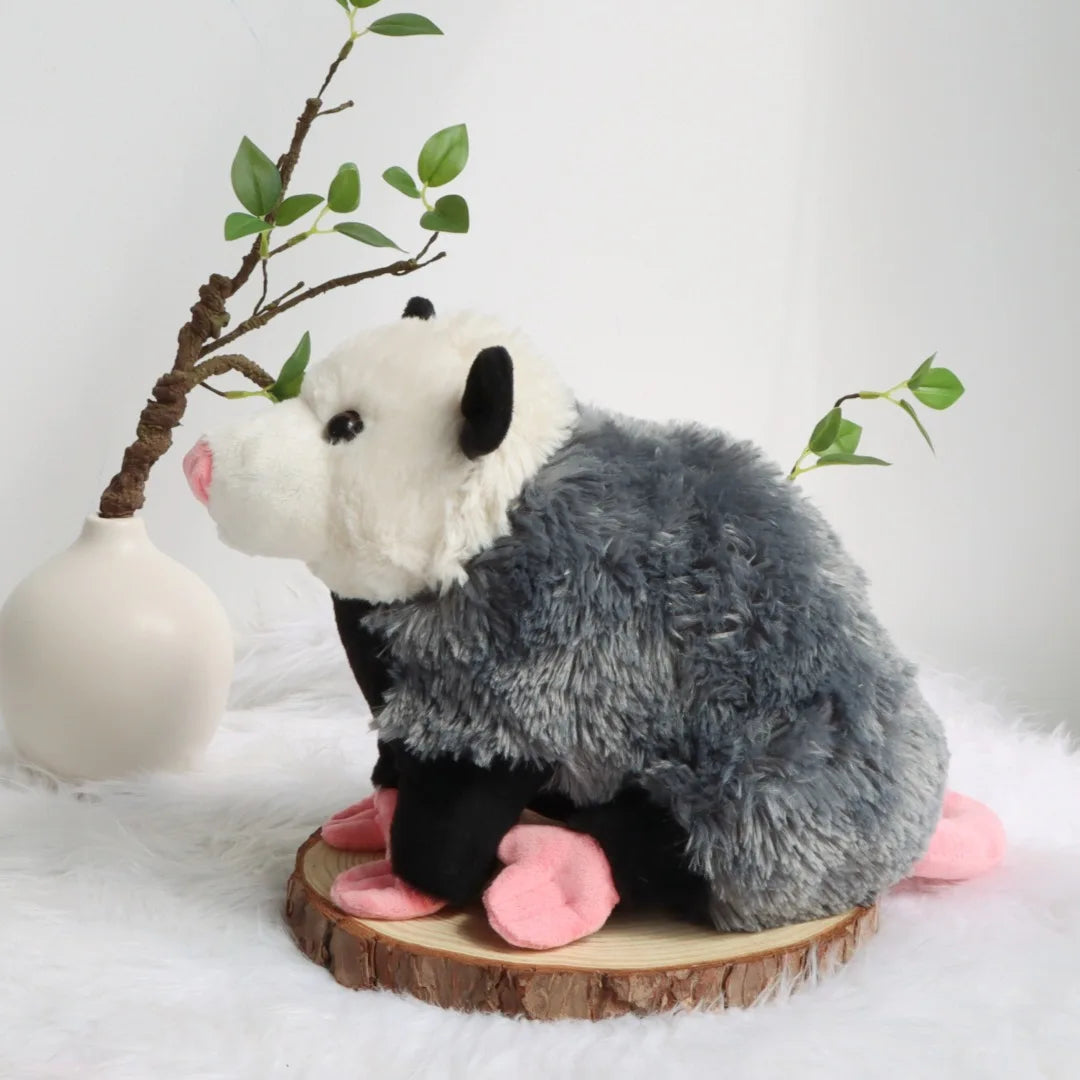 Opossum Plush Toy – Soft Stuffed Animal Doll - Realistic Mouse-Like Plush