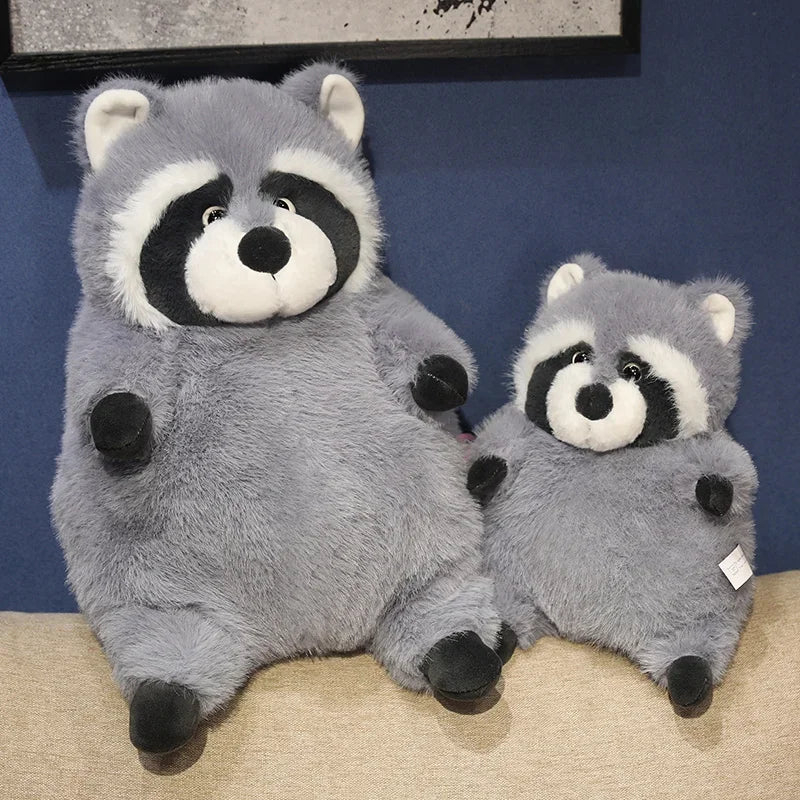 Large Grey Raccoon Plush Toy – Soft Stuffed Animal Pillow Toy (22cm, 35cm, 45cm) - Trash Panda Wildlife Plush