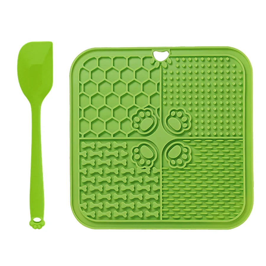 20cm Dog Lick Mat Large Square Dog Cat Pet Slow Feeder Feeding Lick Licking Mat Silicone Suction Cup