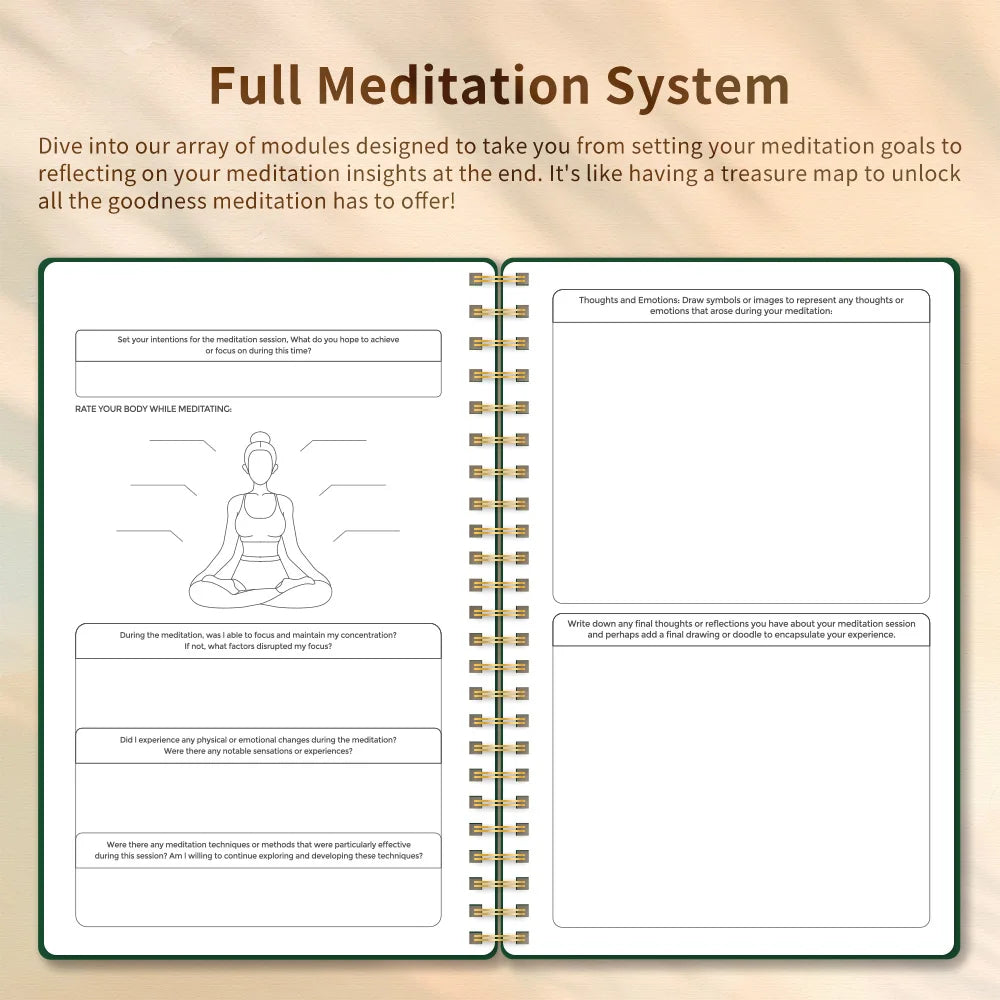 A5 Meditation & Self-Discovery Journal – 96-Page Daily Reflection Notebook for Mental Wellness