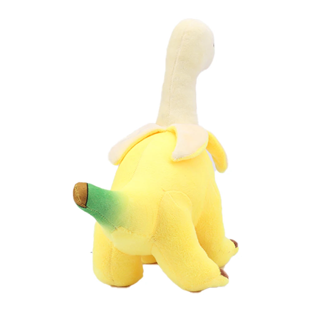 Cute Peeled Banana Brontosaurus 28cm Plush Toy – Soft Kawaii Dinosaur Stuffed Animal for Dino Lovers