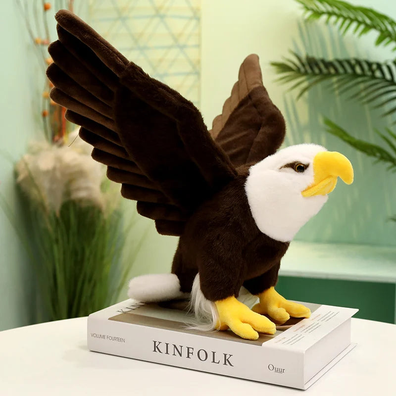 60cm/90cm Large Bald Eagle Plush Toy – Lifelike White-Head Eagle Bird Soft Stuffed Toy