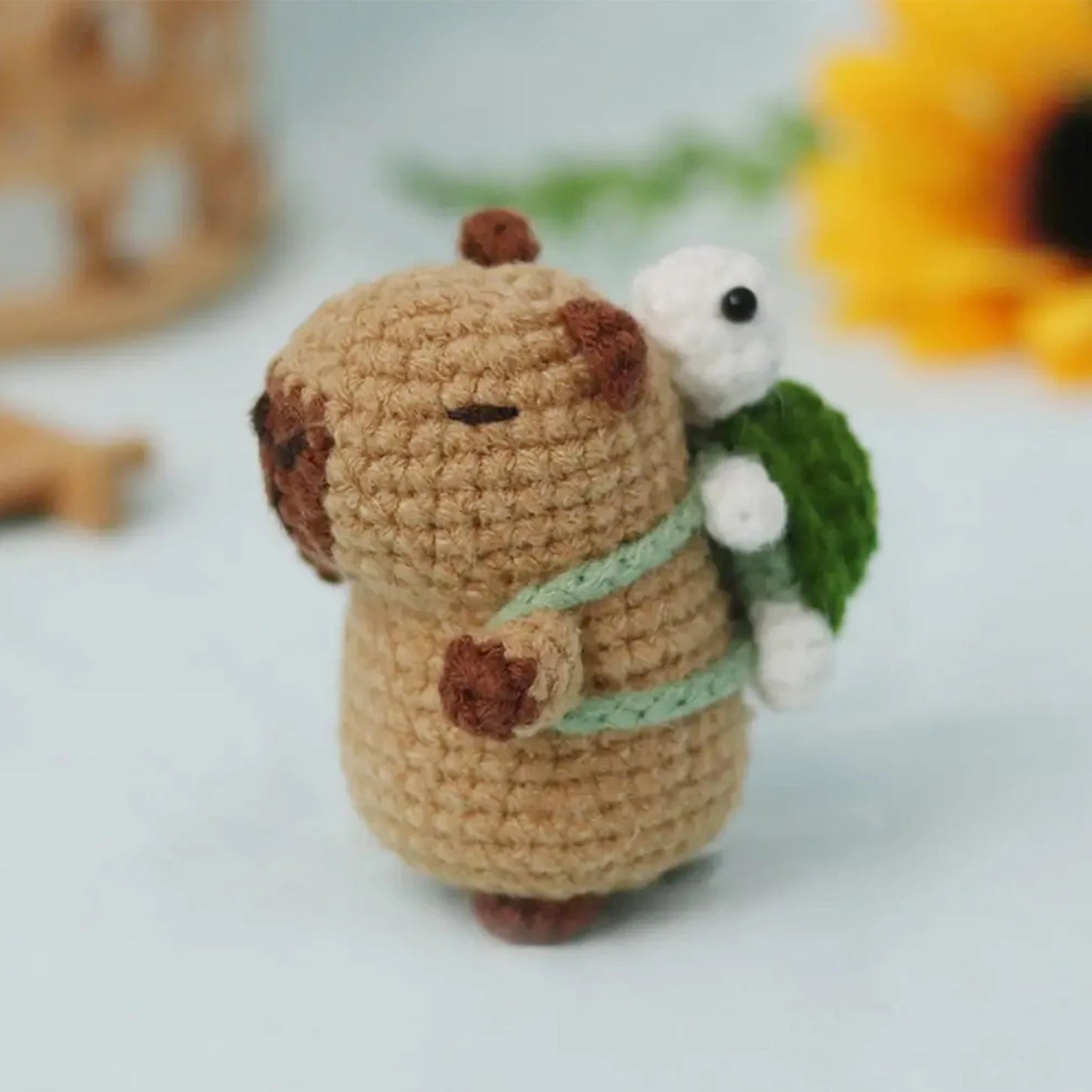 Capybara DIY Crochet Kits, Cute Animal Crochet Craft Kit Set for Beginners