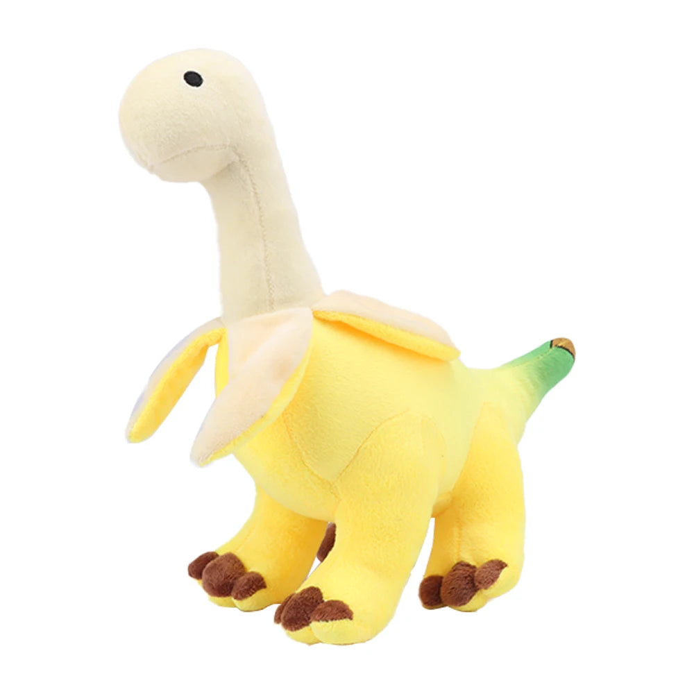 Cute Peeled Banana Brontosaurus 28cm Plush Toy – Soft Kawaii Dinosaur Stuffed Animal for Dino Lovers