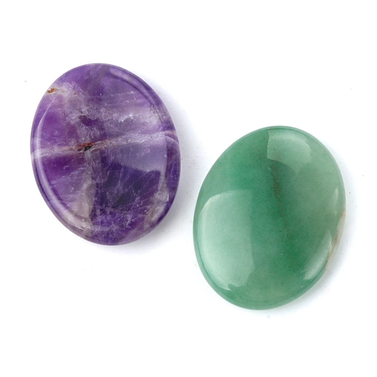 Crystal Sensory Fidget Worry Stones – Smooth Natural Crystal Stones for Anxiety ADHD Autism Meditation Healing Chakra Balance Mental Health Stress Relief