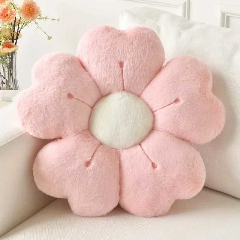 Sunflower Daisy Flower Cushion Pillow, Seat Cushion Plush Toy Mat Gift