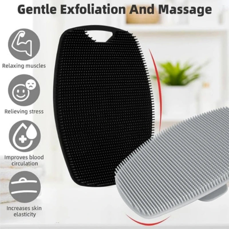 Soft Silicone Exfoliating Shower Brush – Gentle Body Cleanser & Massage Scrubber