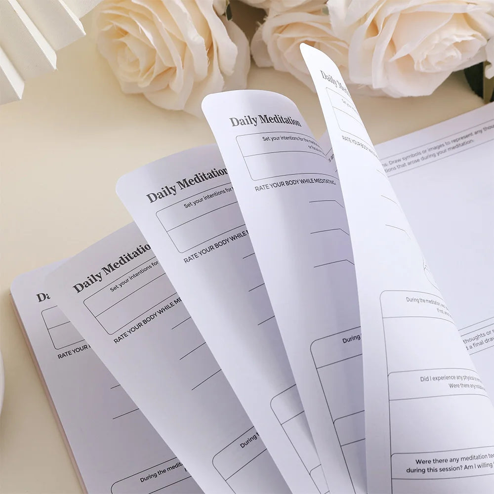 A5 Meditation & Self-Discovery Journal – 96-Page Daily Reflection Notebook for Mental Wellness