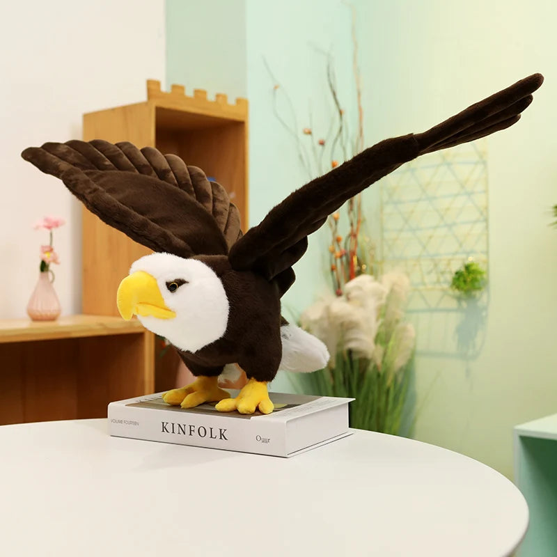 60cm/90cm Large Bald Eagle Plush Toy – Lifelike White-Head Eagle Bird Soft Stuffed Toy