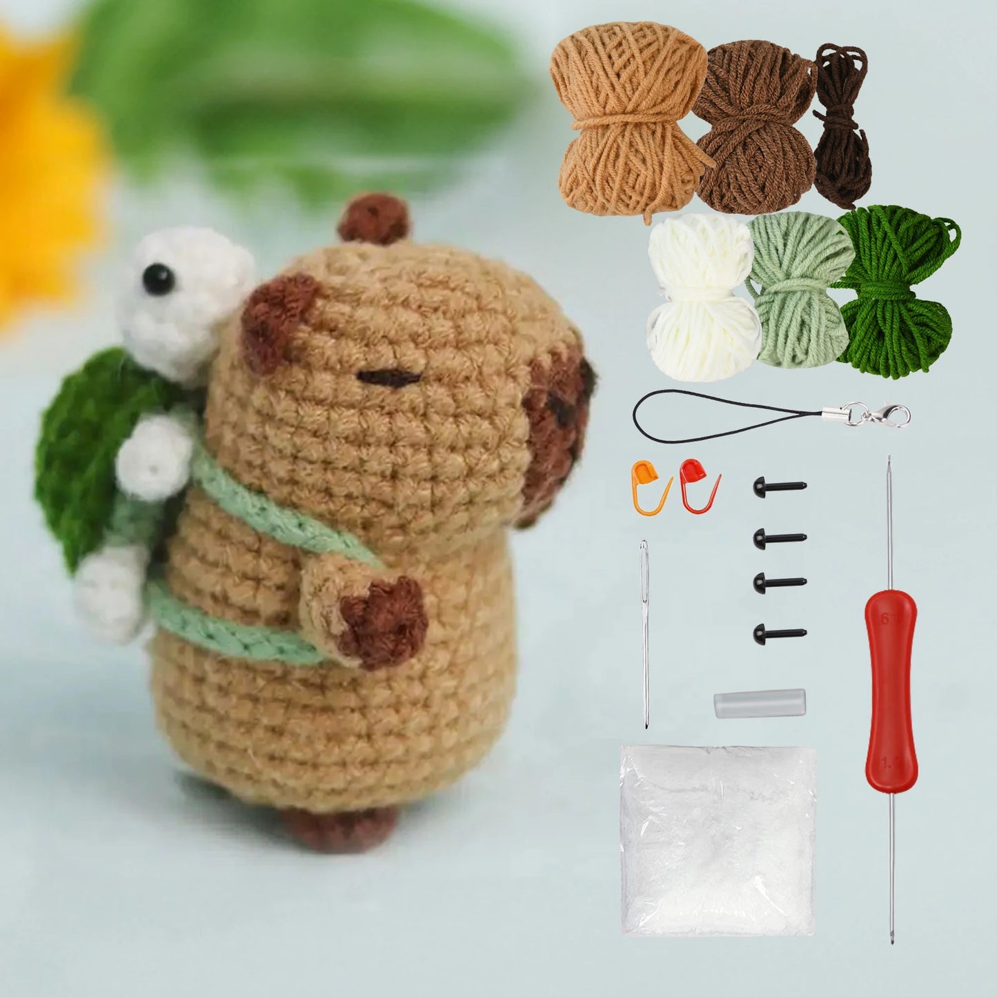Capybara DIY Crochet Kits, Cute Animal Crochet Craft Kit Set for Beginners