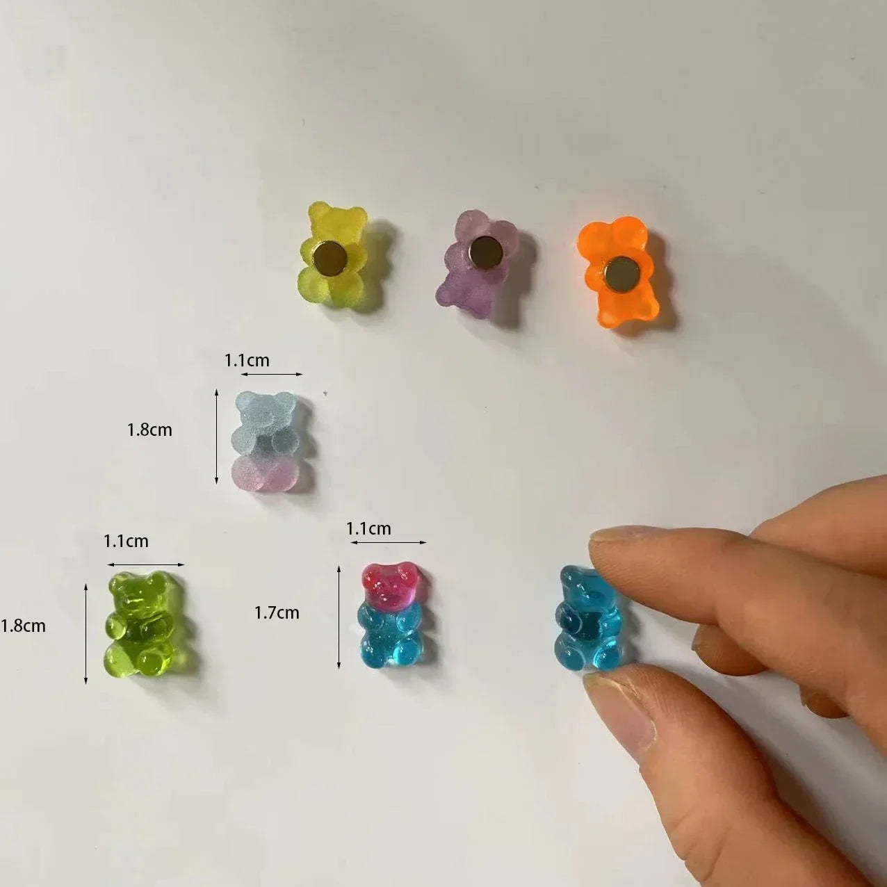 10pcs Cute Bear Fridge Magnet Set – Decorative Magnets for Whiteboards, Photos & Notes