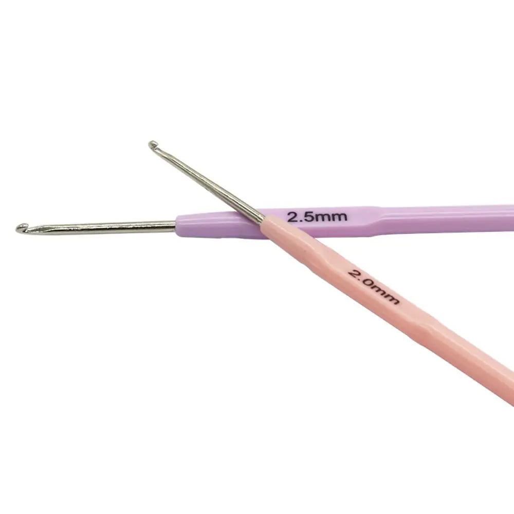 3‑Pack Crochet Hook Set – Soft-Grip Plastic Handles, Perfect for DIY Crafts & Gifts - Pastel Colours