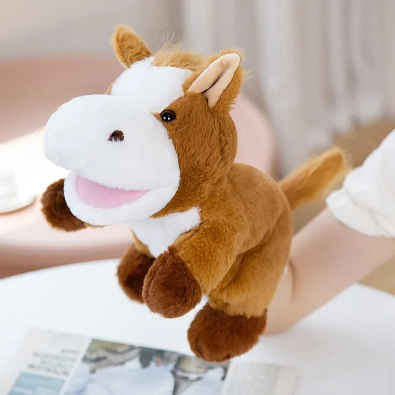 25cm Animal Hand Puppet – Horse, Pig, Lion, Monkey, Fox & More Soft Puppets