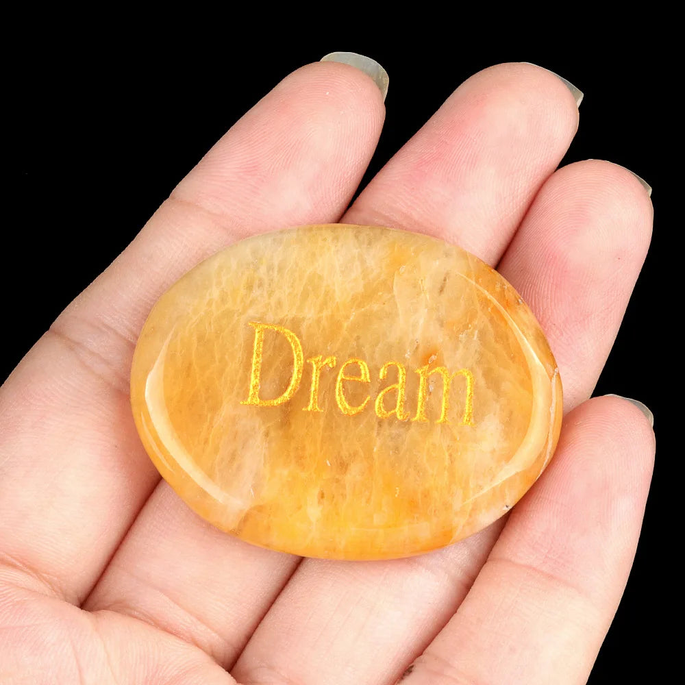 Crystal Sensory Fidget Worry Stones – Smooth Natural Crystal Stones for Anxiety ADHD Autism Meditation Healing Chakra Balance Mental Health Stress Relief