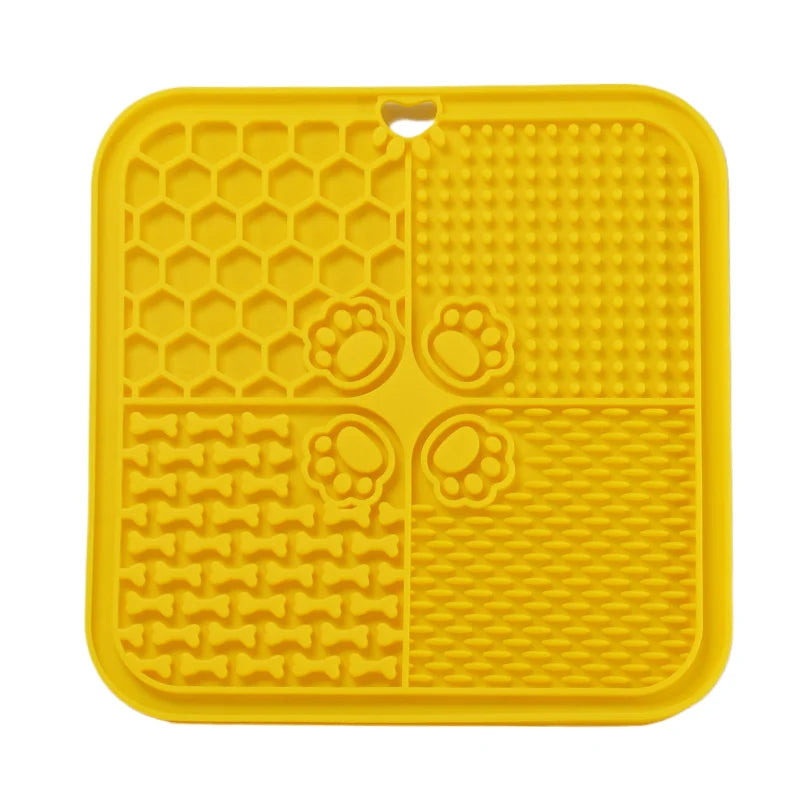 20cm Dog Lick Mat Large Square Dog Cat Pet Slow Feeder Feeding Lick Licking Mat Silicone Suction Cup