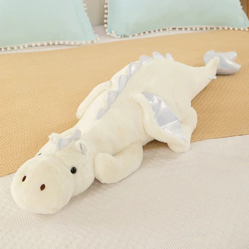 Large Giant Dragon Plush Pillow – Soft Stuffed Dinosaur Toy in 80cm–150cm - Multiple Colours