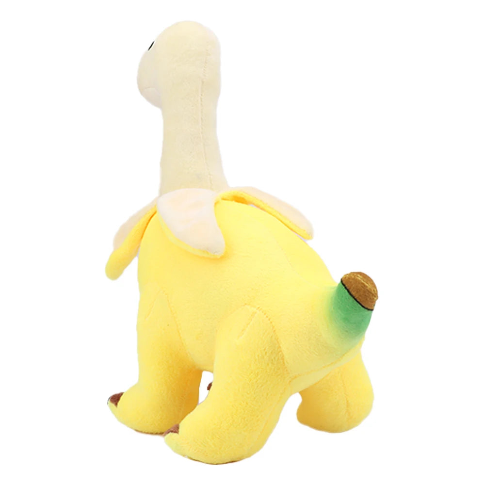 Cute Peeled Banana Brontosaurus 28cm Plush Toy – Soft Kawaii Dinosaur Stuffed Animal for Dino Lovers