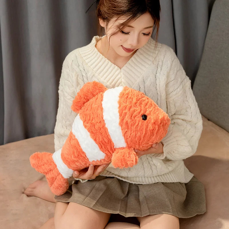 40-50cm Large Marine Animal Plush Soft Toy – Turtle, Lobster, Clownfish, Shark, Octopus
