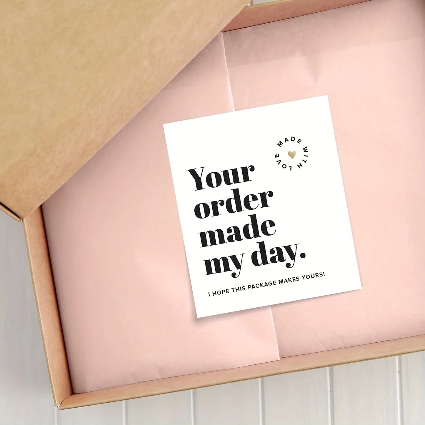 50pcs Thank You Cards – Small Business Appreciation Notes for Orders & Packaging