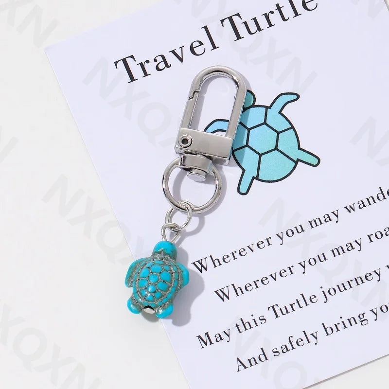 Cute Travel Turtle Enamel Keychain Keyring Thoughtful Gift