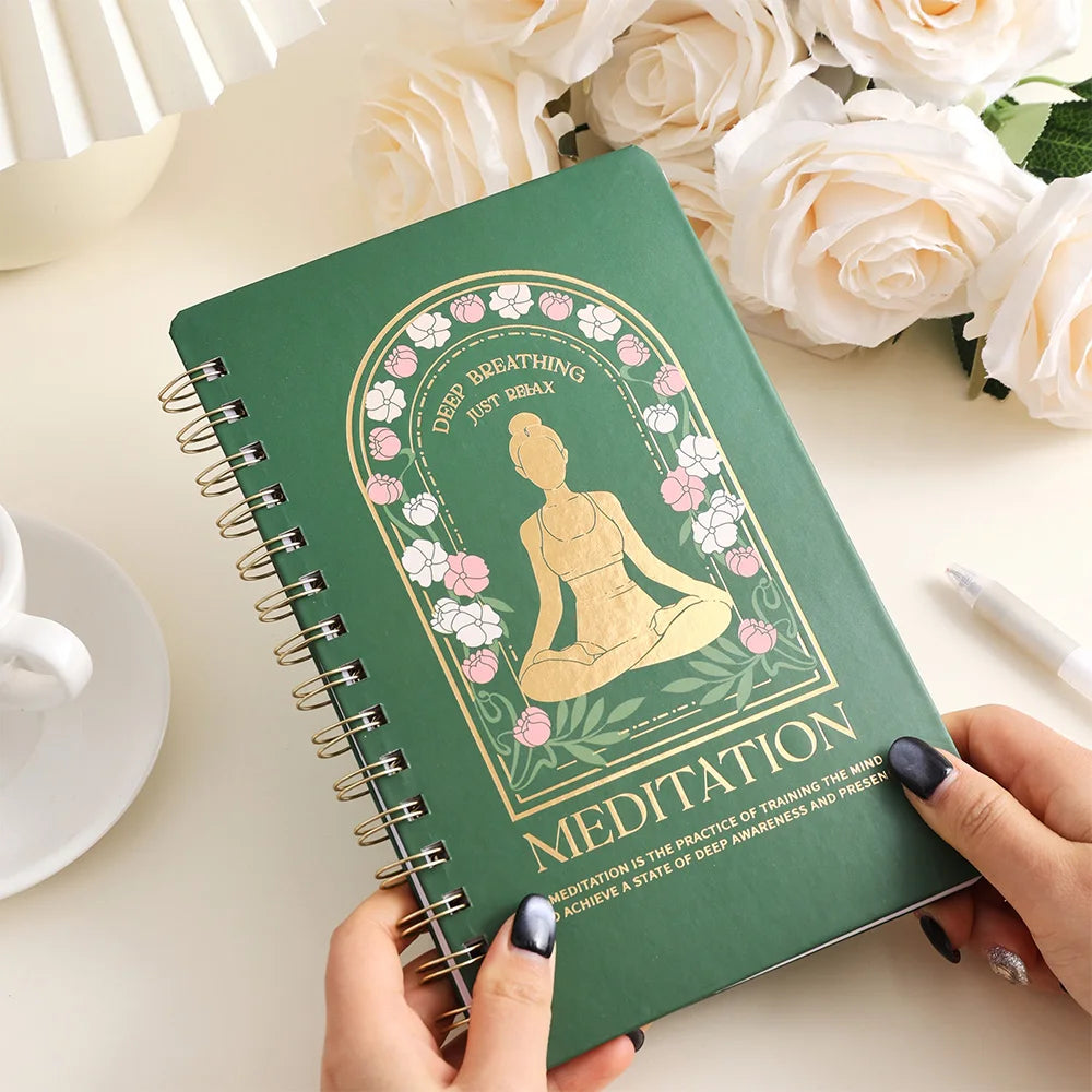 A5 Meditation & Self-Discovery Journal – 96-Page Daily Reflection Notebook for Mental Wellness