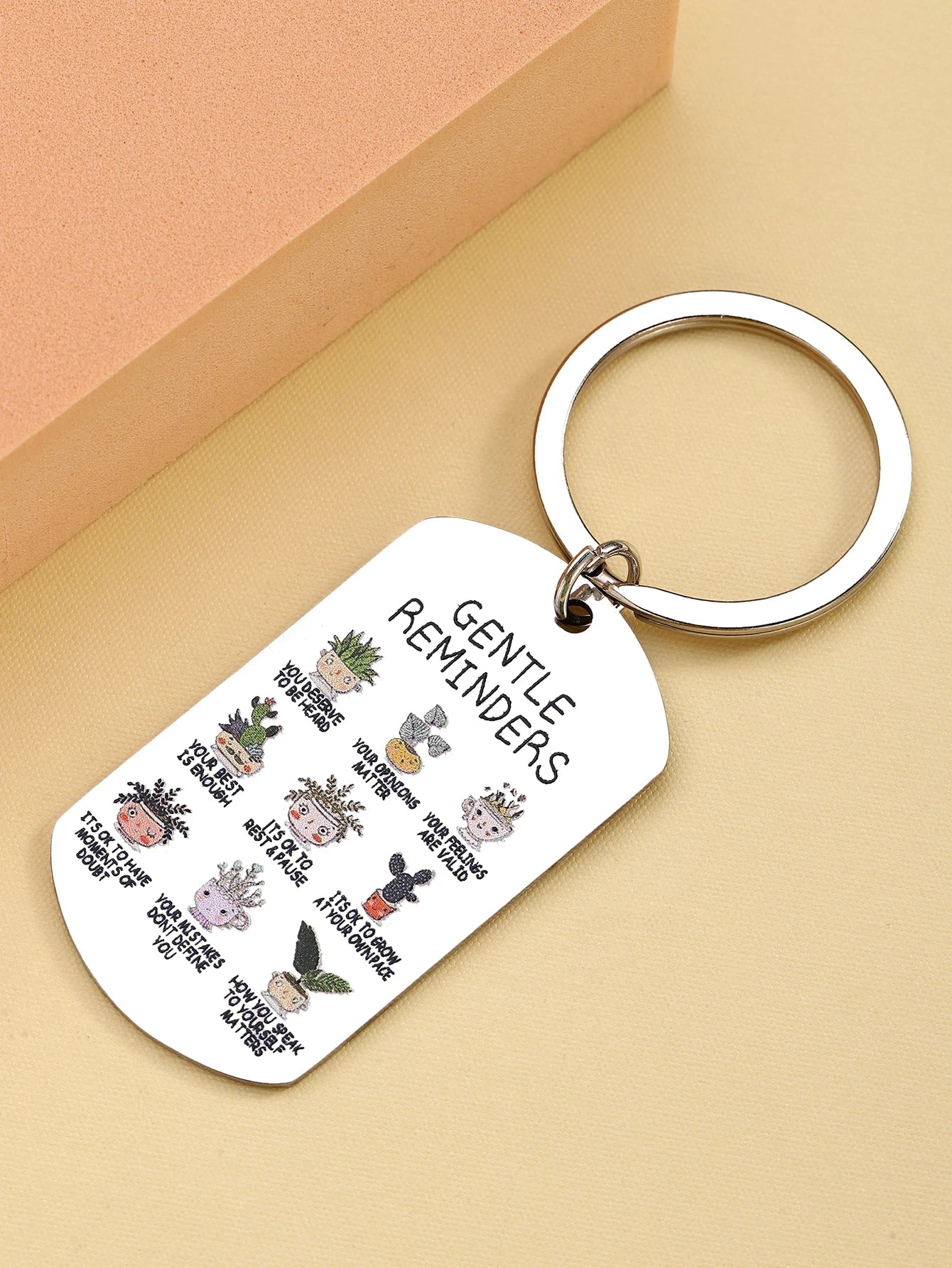 Mental Health Affirmation Keychain Gift – Positive Self-Love Emotional Support Gift Motivational Quotes