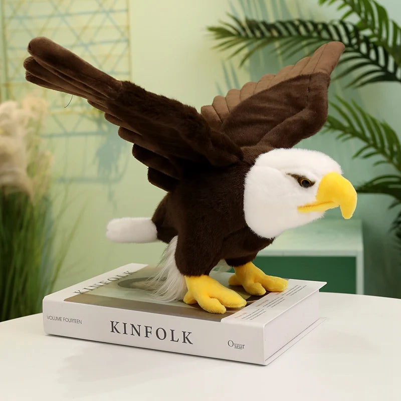 60cm/90cm Large Bald Eagle Plush Toy – Lifelike White-Head Eagle Bird Soft Stuffed Toy