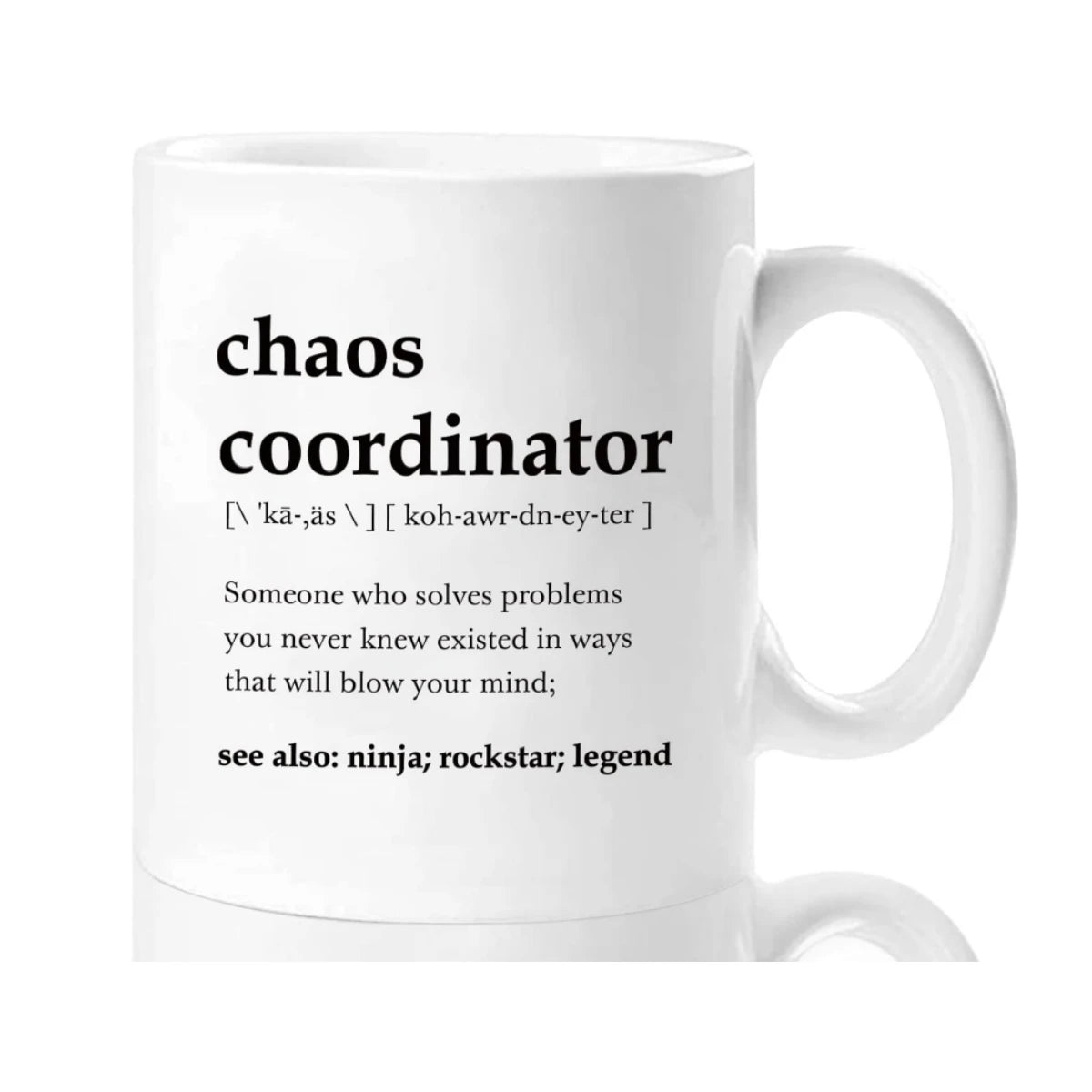 Chaos Coordinator Mug – Funny Novelty 11oz Ceramic Coffee Cup Boss Coworker Office Gift