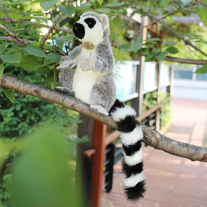 28cm Large Ring Tailed Lemur Plush Soft Toy – Short or Long Arms Hanging or Sitting