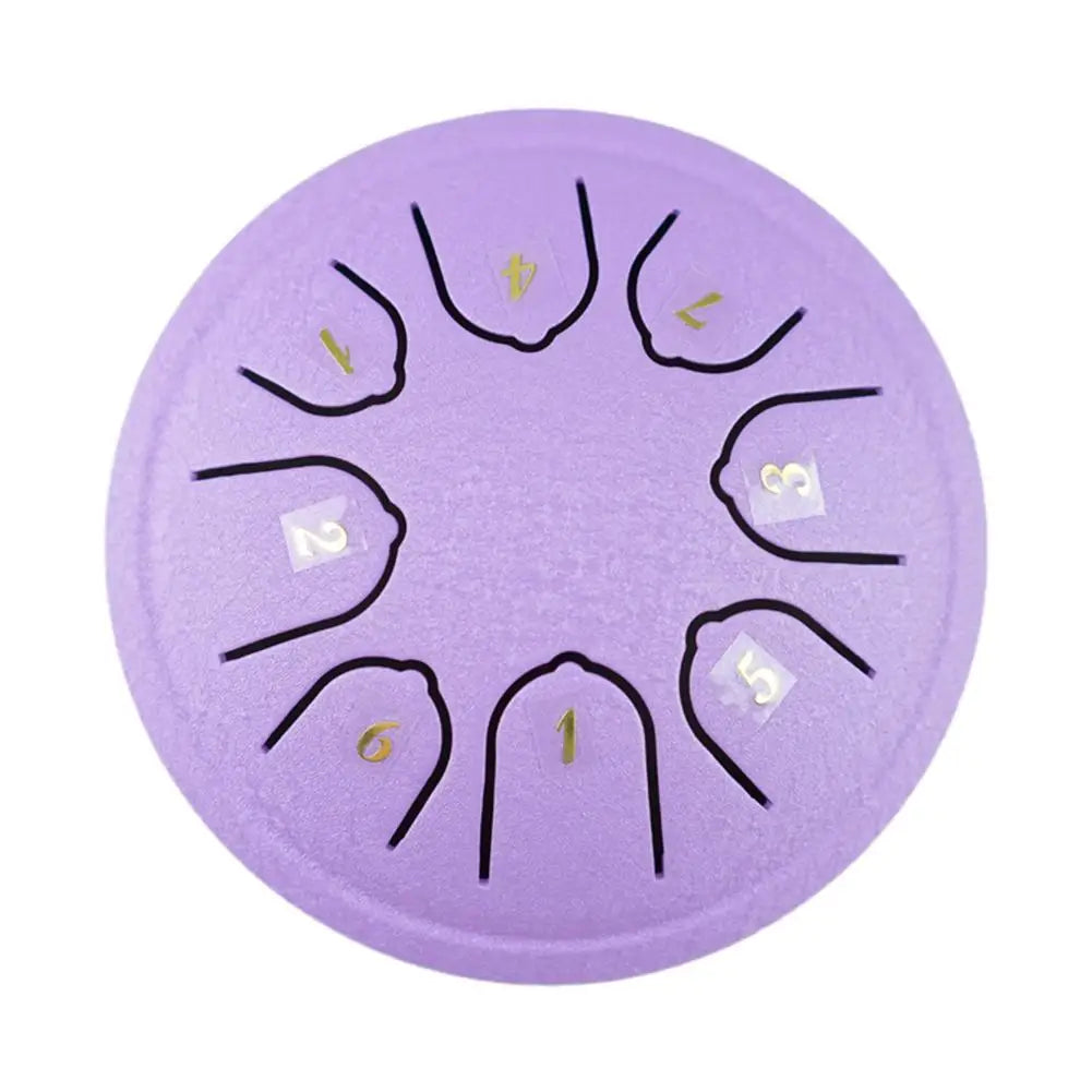4.5-Inch 8-Tone Steel Garden Rain Drum Tongue Drum – Mini Handpan Drum with Drumstick