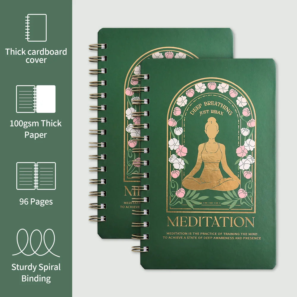 A5 Meditation & Self-Discovery Journal – 96-Page Daily Reflection Notebook for Mental Wellness