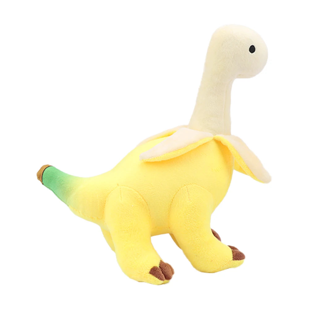 Cute Peeled Banana Brontosaurus 28cm Plush Toy – Soft Kawaii Dinosaur Stuffed Animal for Dino Lovers