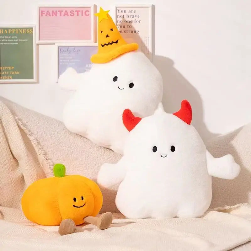 18-30cm Large Ghost Pumpkin Halloween Plush Soft Toy Smiling