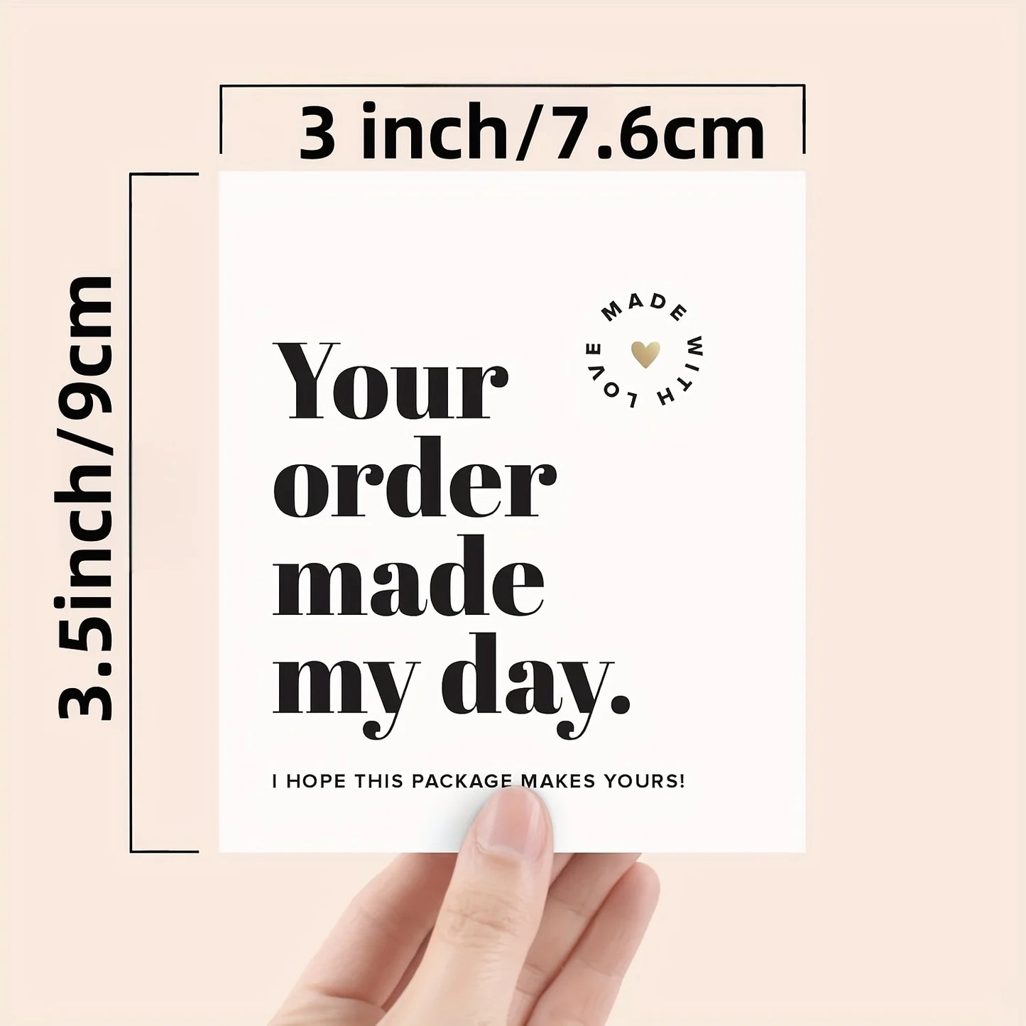 50pcs Thank You Cards – Small Business Appreciation Notes for Orders & Packaging
